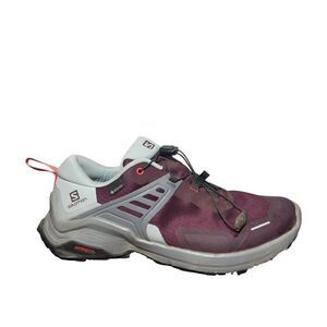 Salomon Women's Trail Running Shoes - Purple and Gray gore Tex size 8.5